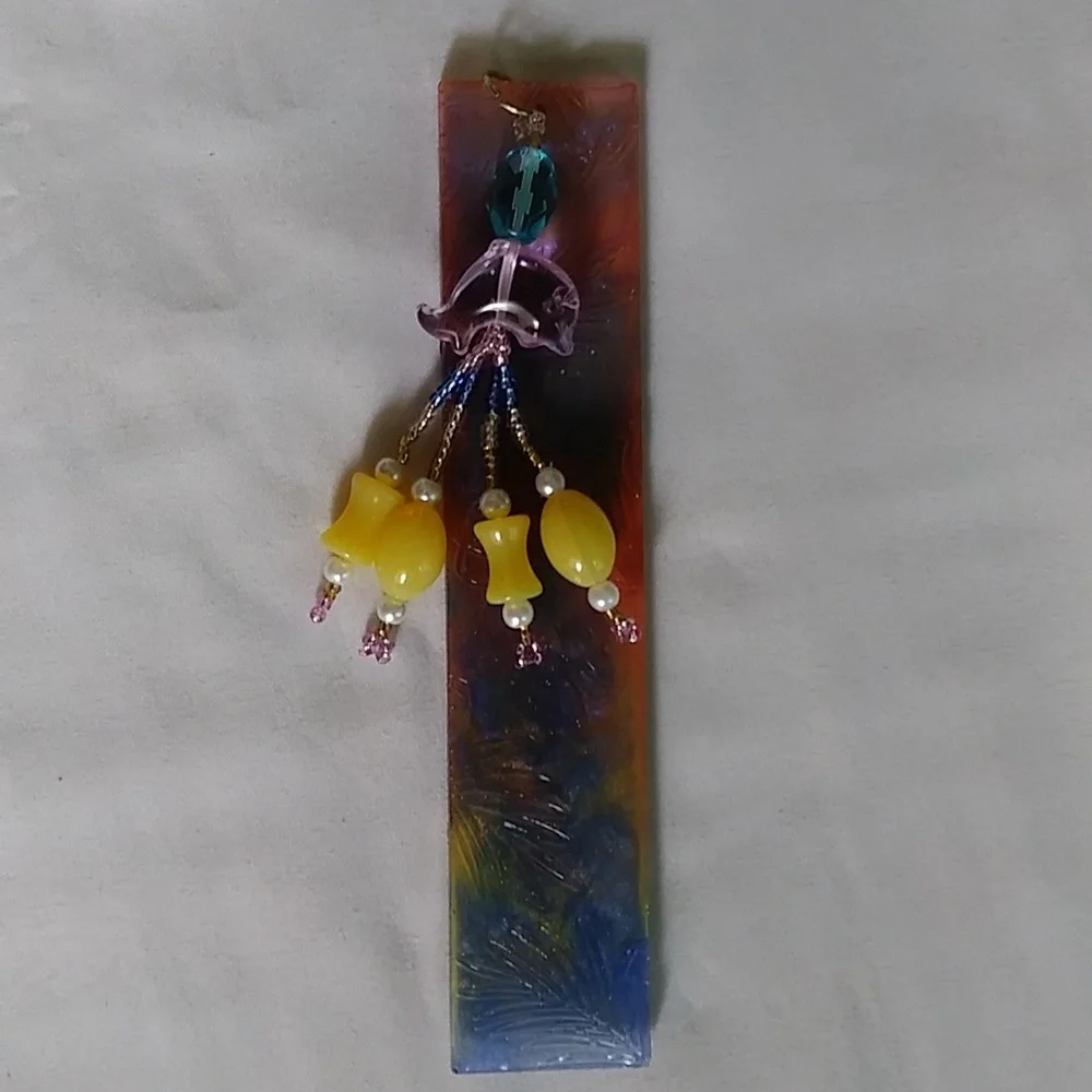 Bookmark with Glass and Pearl Tassel